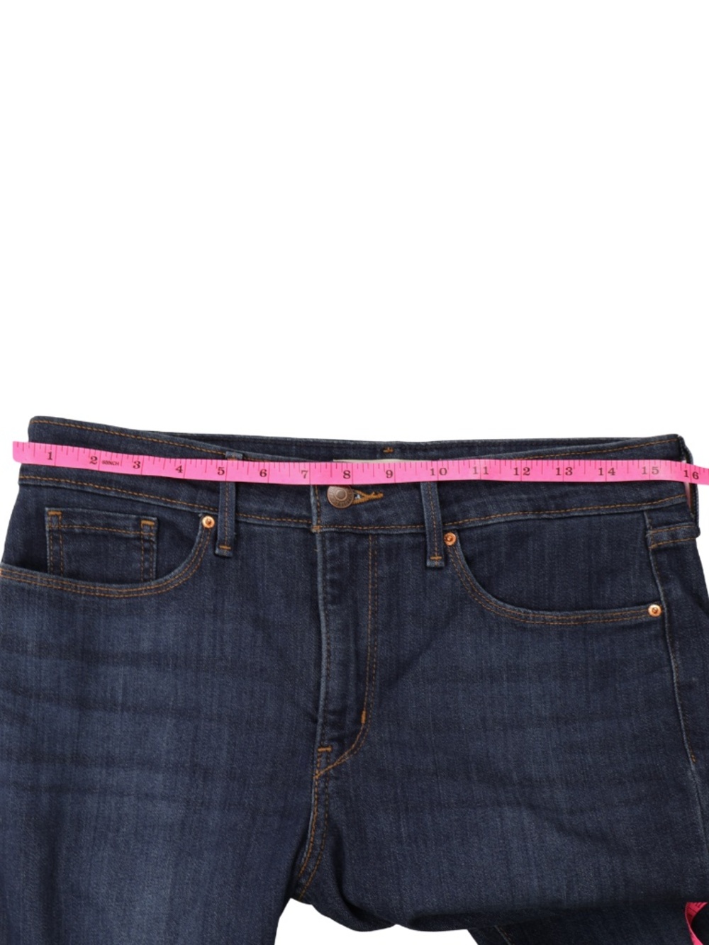 Levi Strauss Signature Mid Rise Bootcut Jeans Size 8 Dark Wash Stretch Denim - Picture 4 of 9